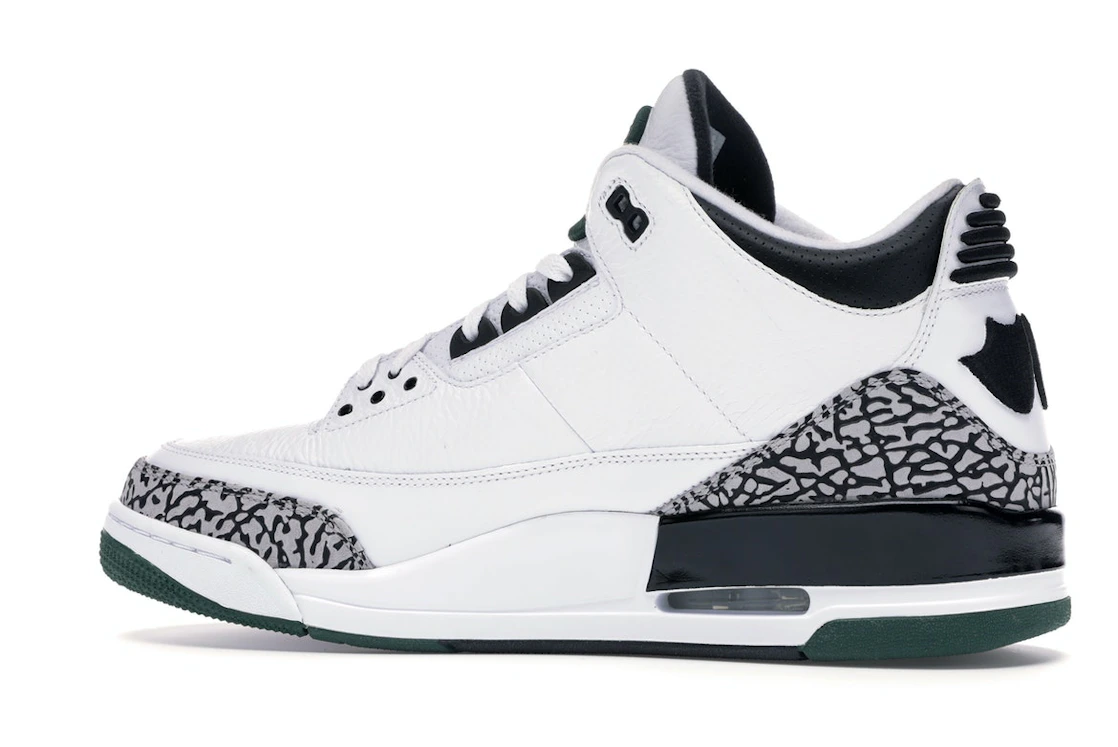 Vue 21 de Jordan 3 Retro Oregon Ducks Pit Crew White