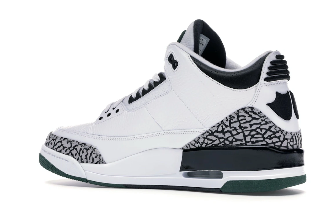 Vue 22 de Jordan 3 Retro Oregon Ducks Pit Crew White