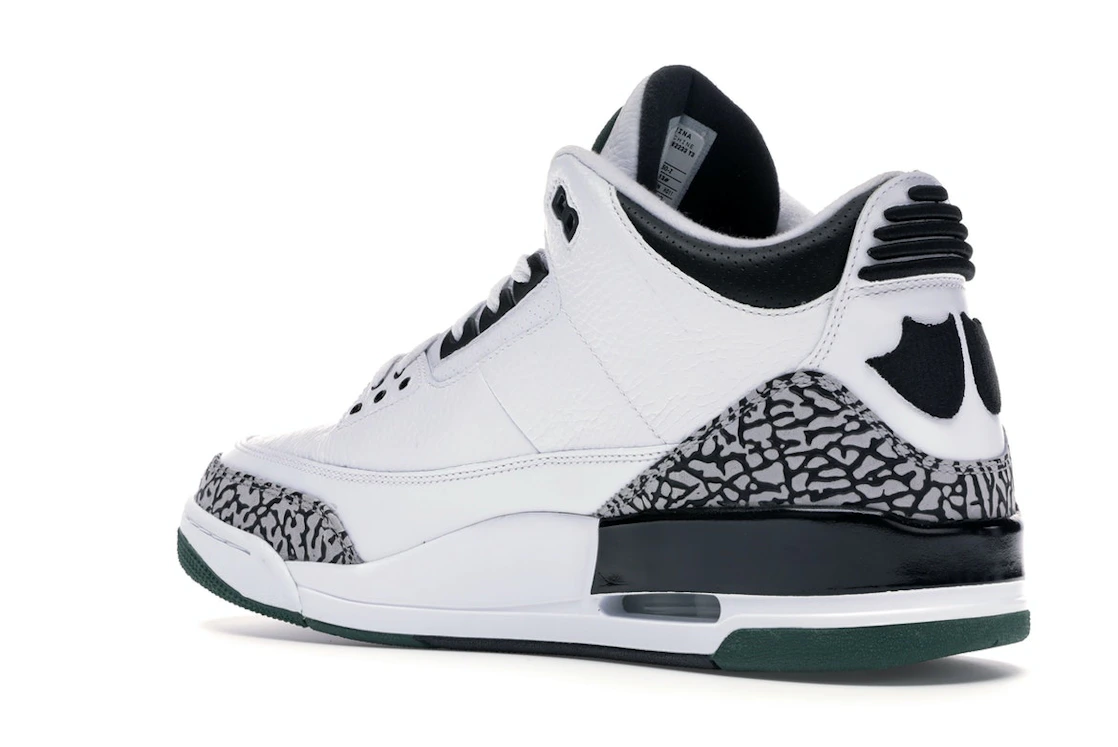 Vue 23 de Jordan 3 Retro Oregon Ducks Pit Crew White