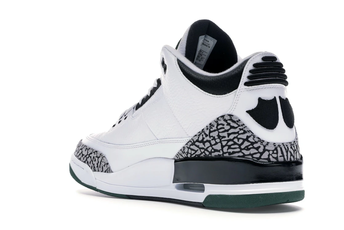 Vue 24 de Jordan 3 Retro Oregon Ducks Pit Crew White