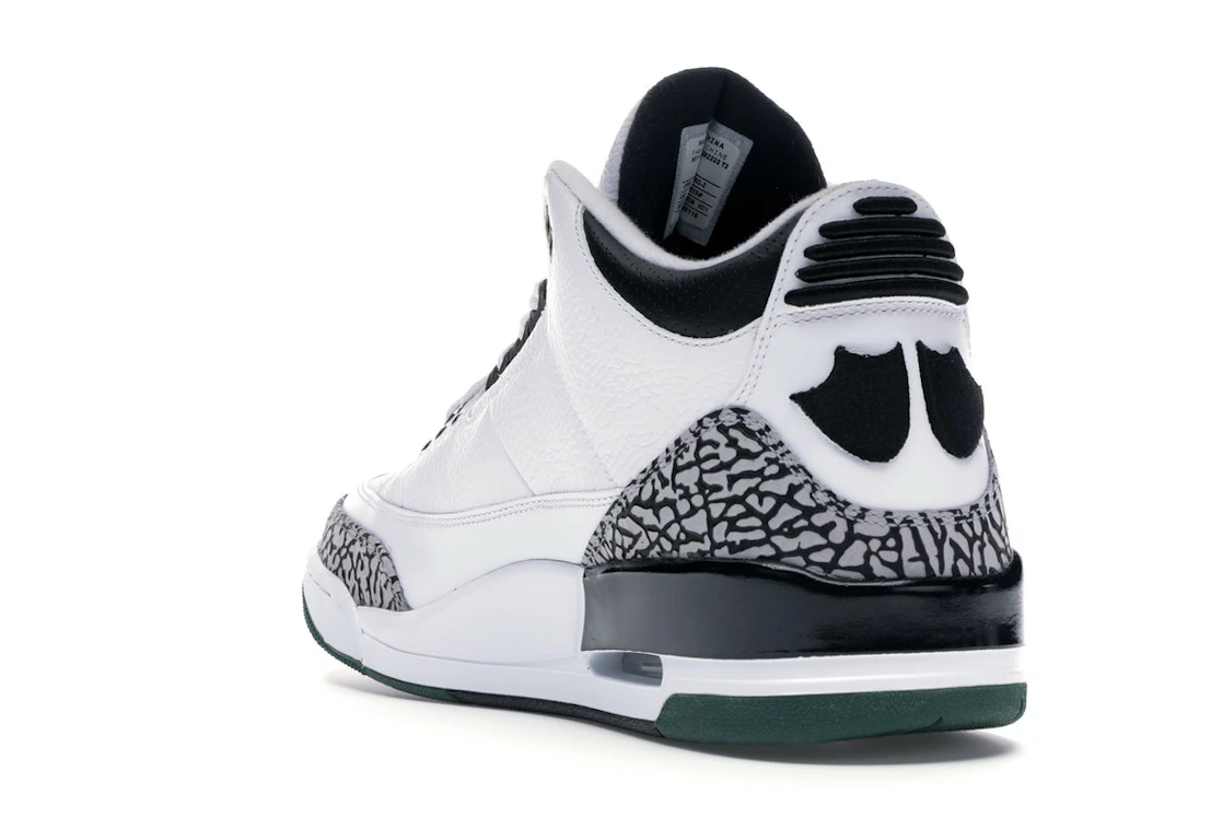 Vue 25 de Jordan 3 Retro Oregon Ducks Pit Crew White