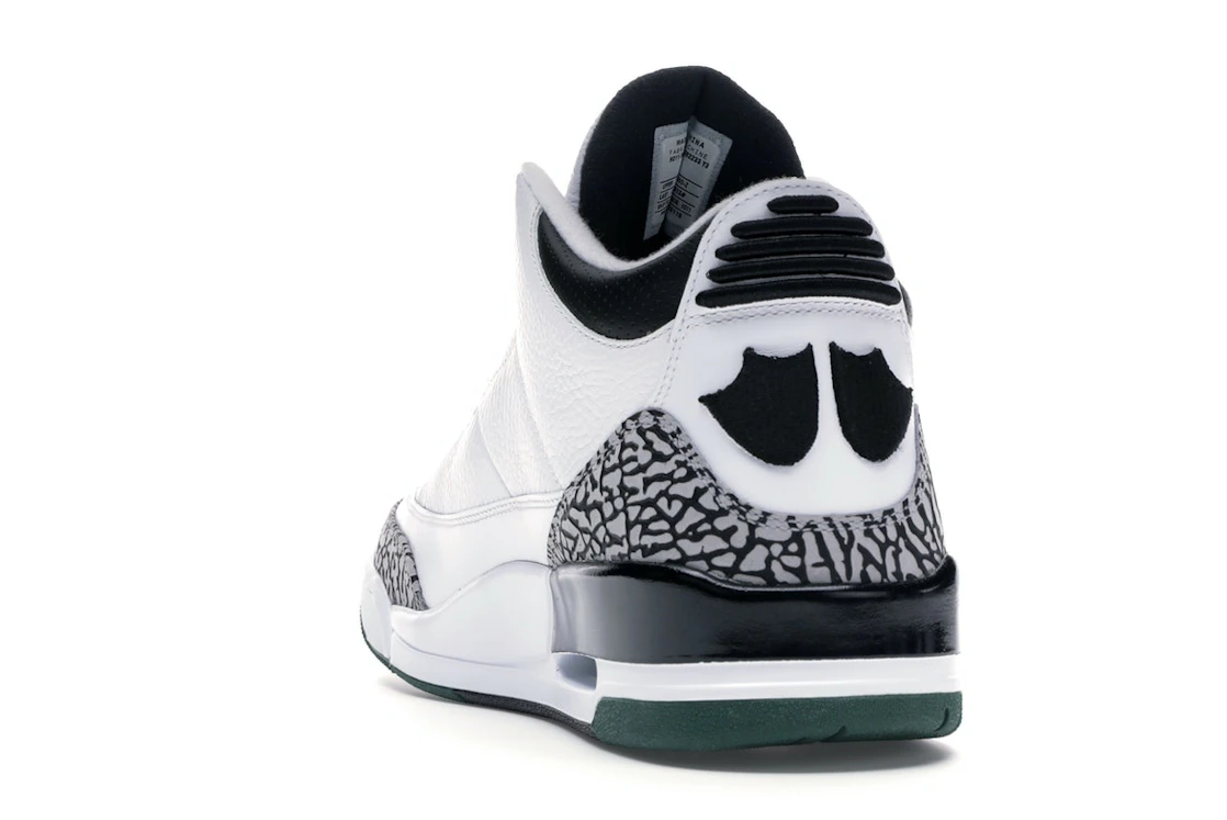Vue 26 de Jordan 3 Retro Oregon Ducks Pit Crew White