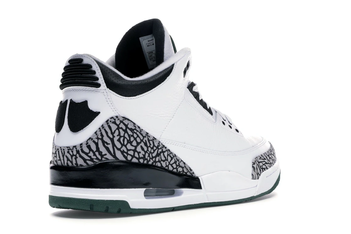 Vue 32 de Jordan 3 Retro Oregon Ducks Pit Crew White