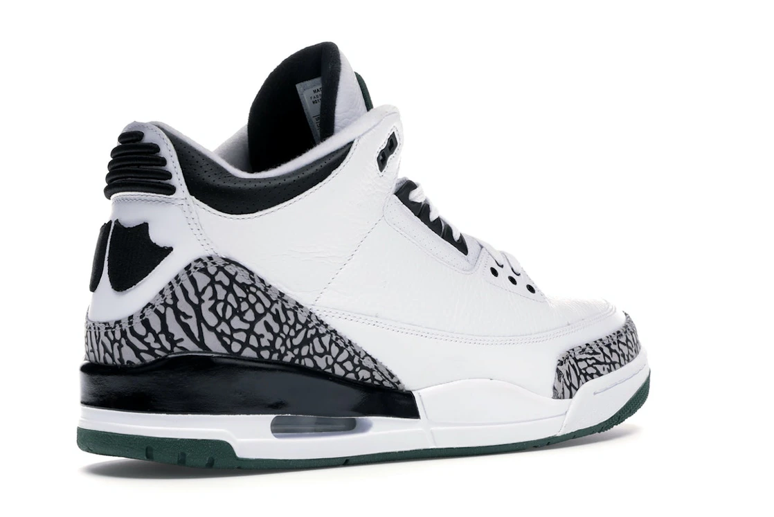 Vue 33 de Jordan 3 Retro Oregon Ducks Pit Crew White