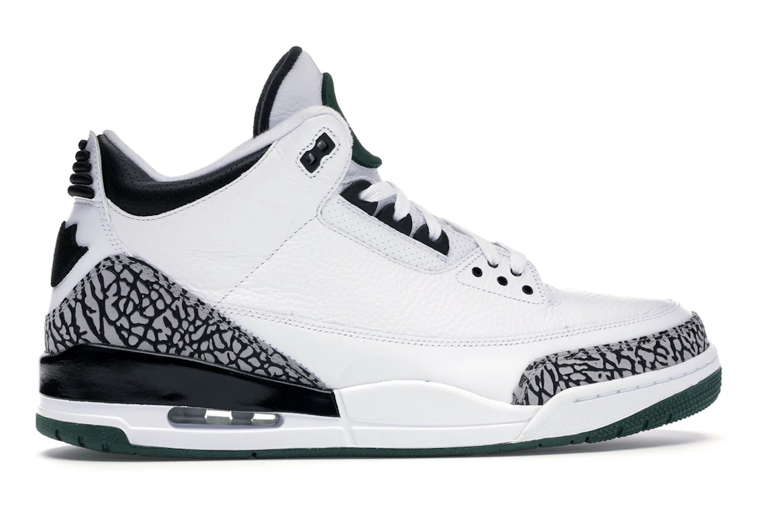 Vue 36 de Jordan 3 Retro Oregon Ducks Pit Crew White