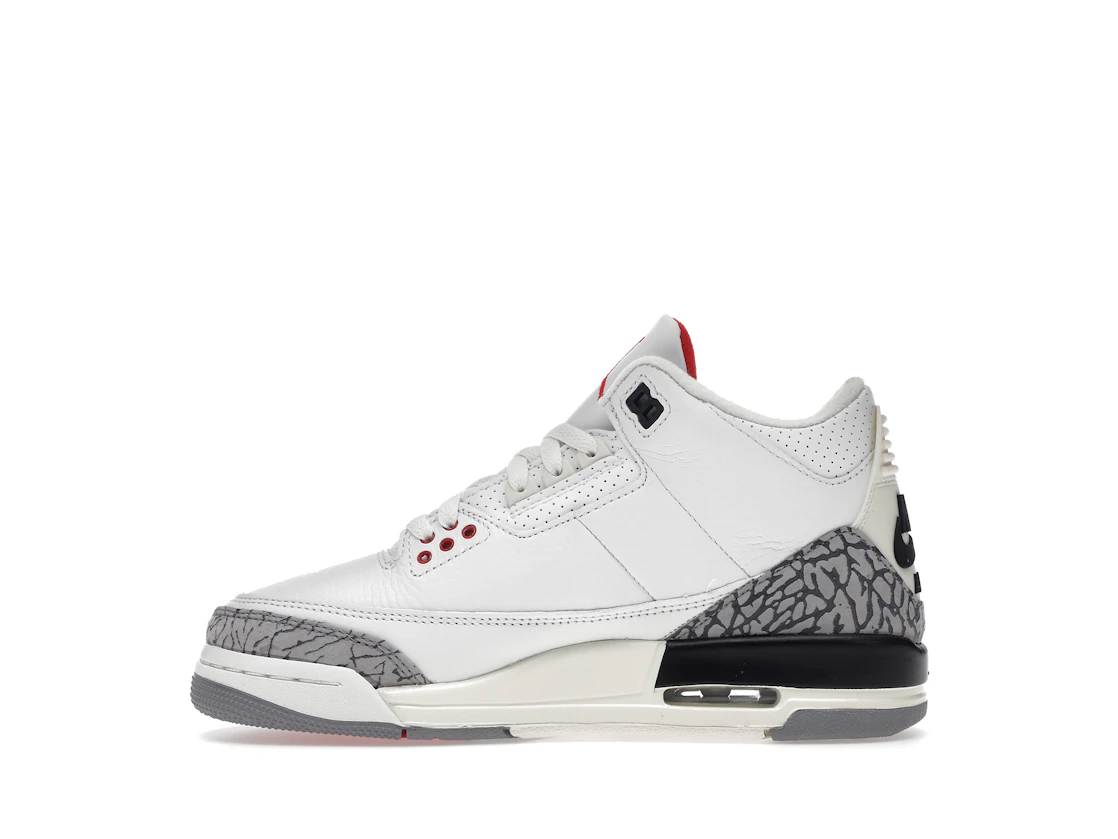 Vue 19 de Jordan 3 Retro White Cement Reimagined (GS)