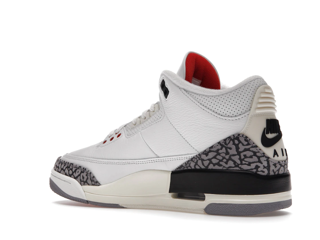 Vue 23 de Jordan 3 Retro White Cement Reimagined