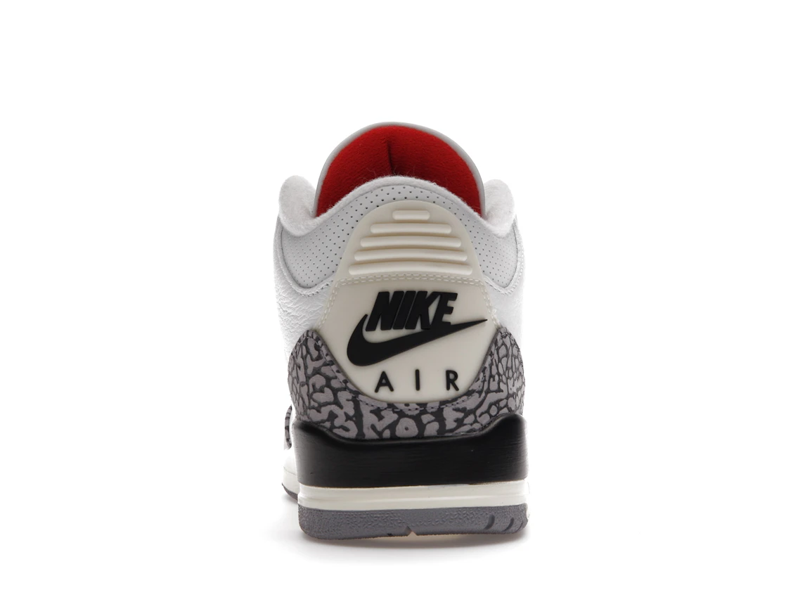 Vue 28 de Jordan 3 Retro White Cement Reimagined