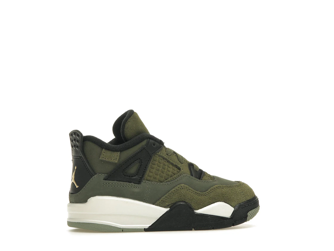 Vue 35 de Jordan 4 Retro SE Craft Medium Olive (TD)