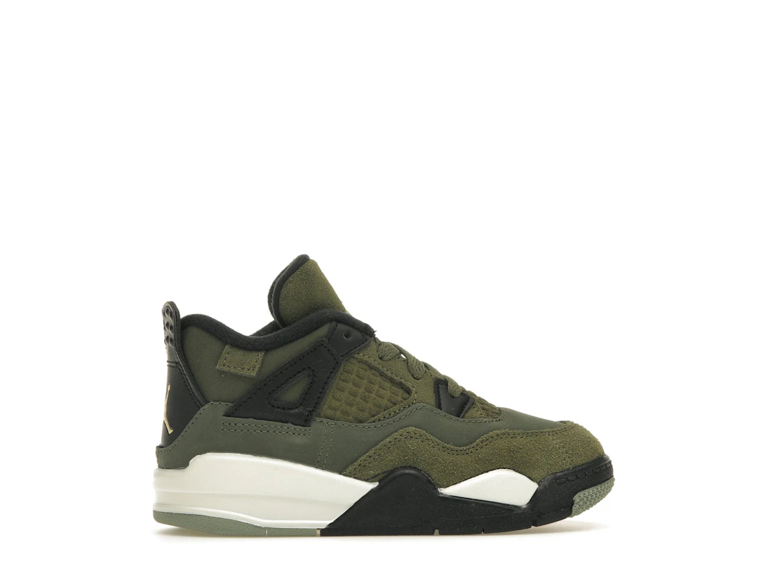 Vue 36 de Jordan 4 Retro SE Craft Medium Olive (TD)