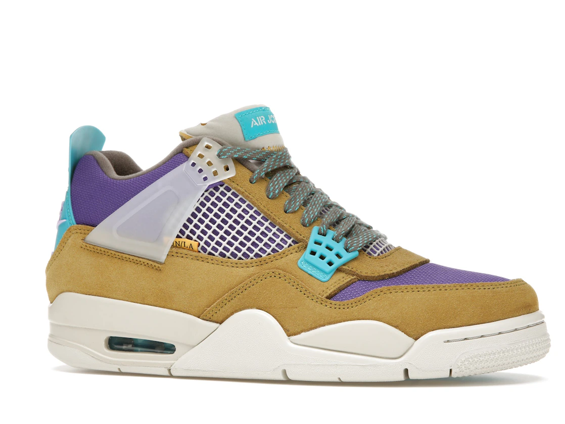Vue 3 de Jordan 4 Retro SP 30th Anniversary Union Desert Moss