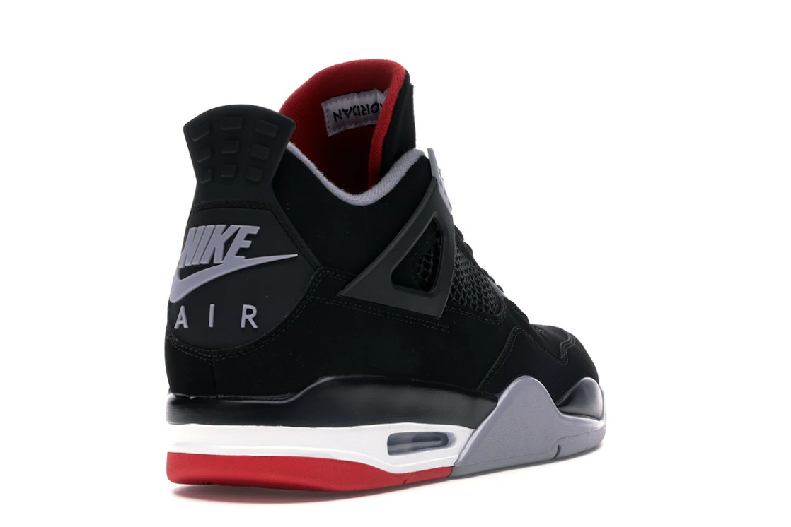 Vue 31 de Jordan 4 Retro Bred (2019)