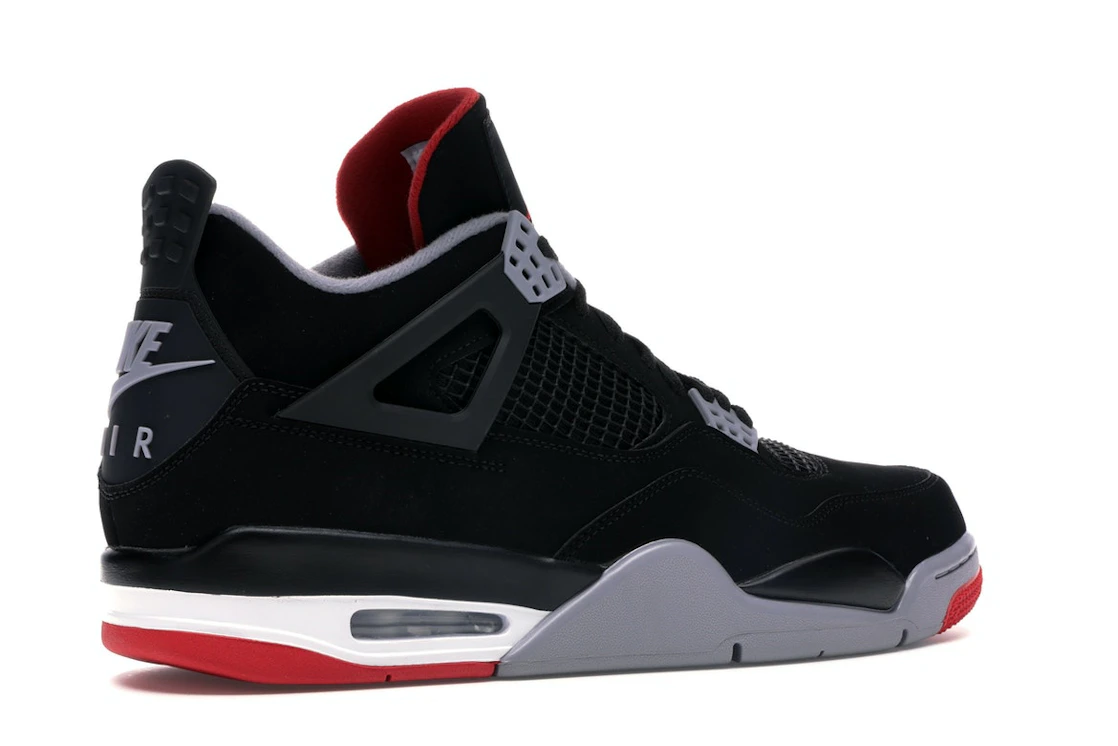 Vue 34 de Jordan 4 Retro Bred (2019)