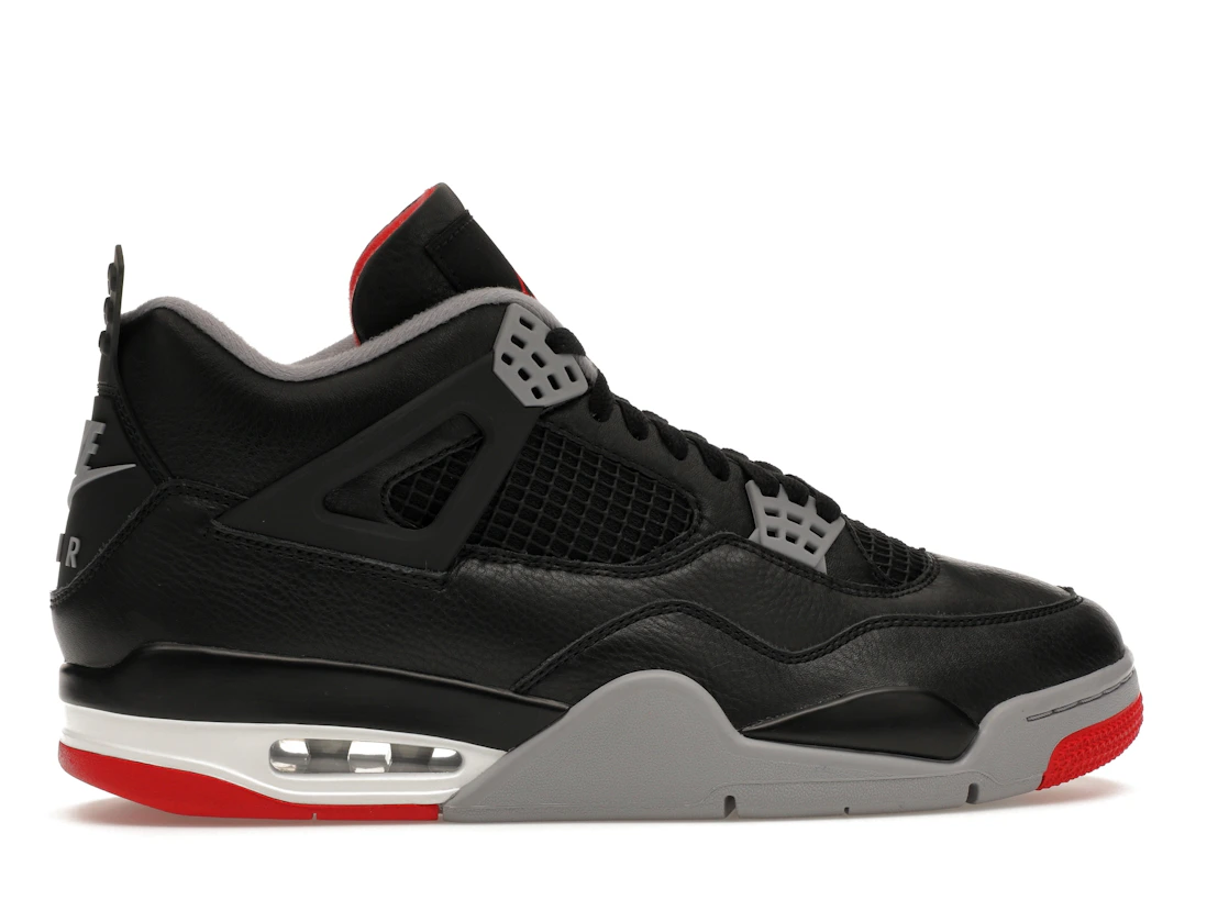 Vue 36 de Jordan 4 Retro Bred Reimagined