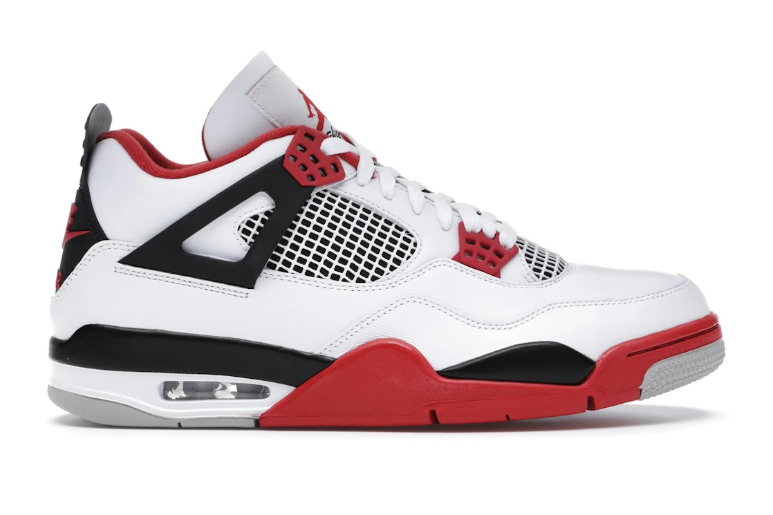 Vue 1 de Jordan 4 Retro Fire Red (2020)