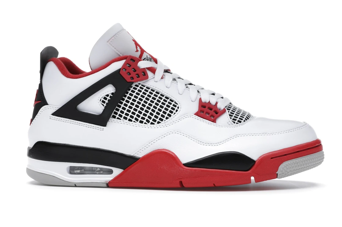Vue 2 de Jordan 4 Retro Fire Red (2020)