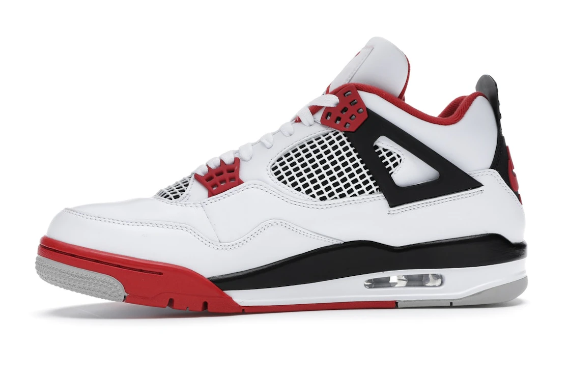 Vue 18 de Jordan 4 Retro Fire Red (2020)