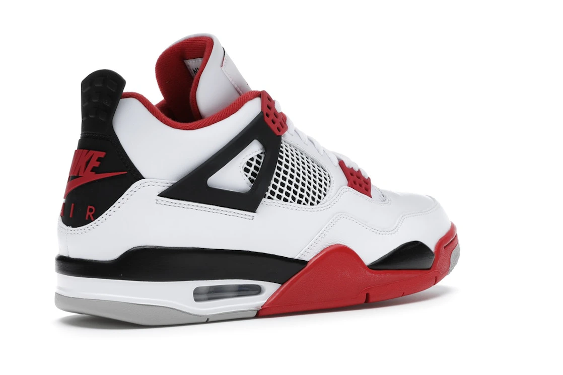 Vue 33 de Jordan 4 Retro Fire Red (2020)