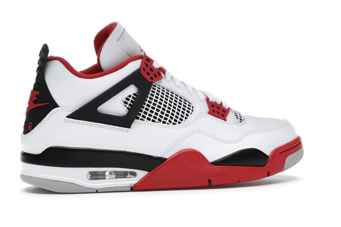 Vue 35 de Jordan 4 Retro Fire Red (2020)