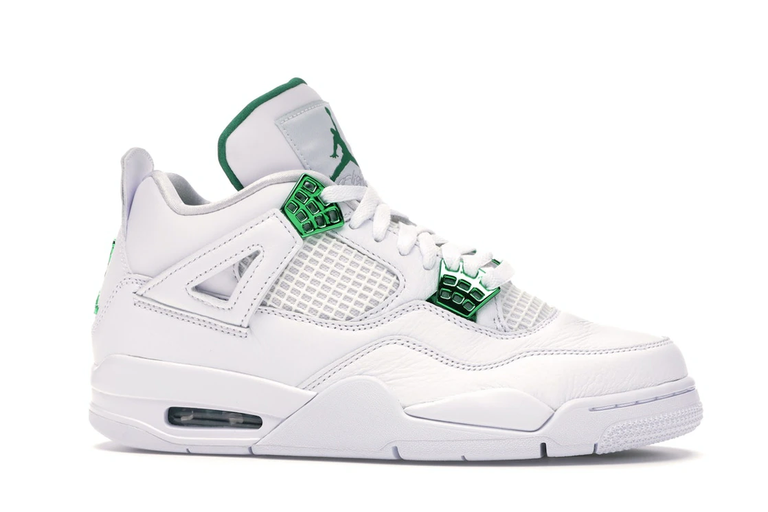 Vue 2 de Jordan 4 Retro Metallic Green