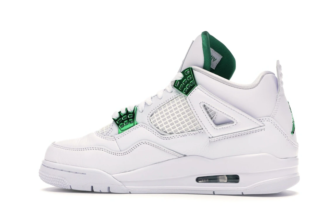 Vue 20 de Jordan 4 Retro Metallic Green