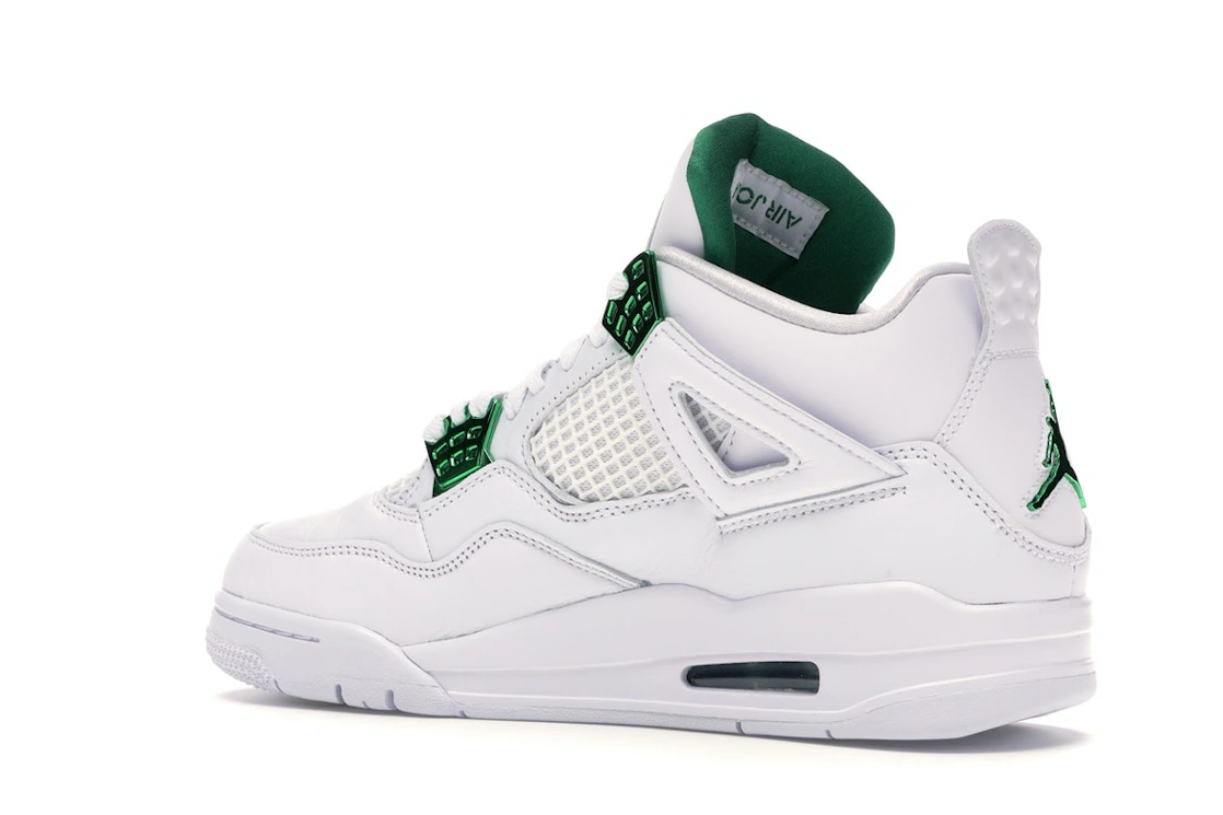 Vue 22 de Jordan 4 Retro Metallic Green