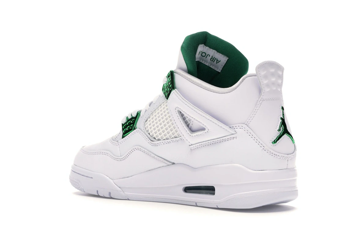 Vue 23 de Jordan 4 Retro Metallic Green