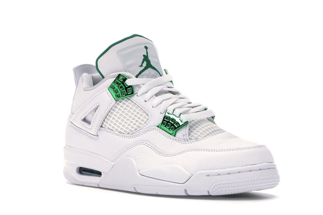 Vue 5 de Jordan 4 Retro Metallic Green