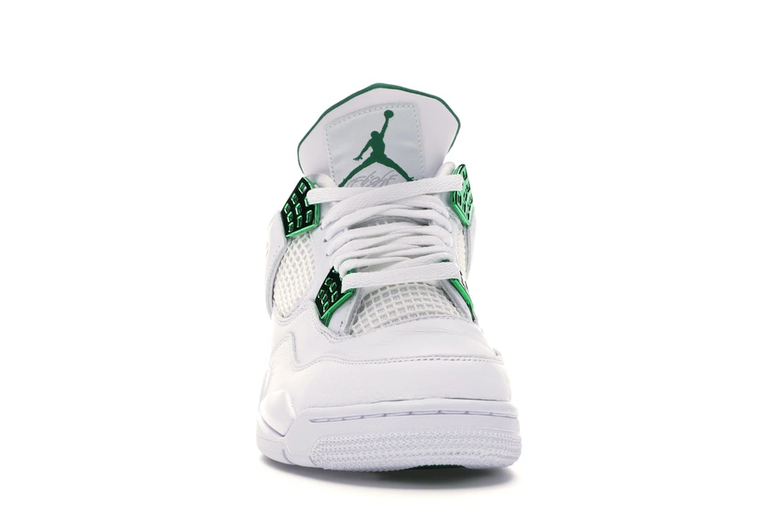 Vue 9 de Jordan 4 Retro Metallic Green
