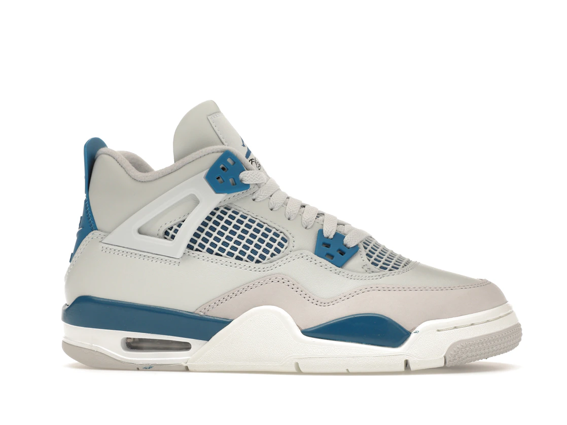 Vue 2 de Jordan 4 Retro Military Blue (2024) (GS)