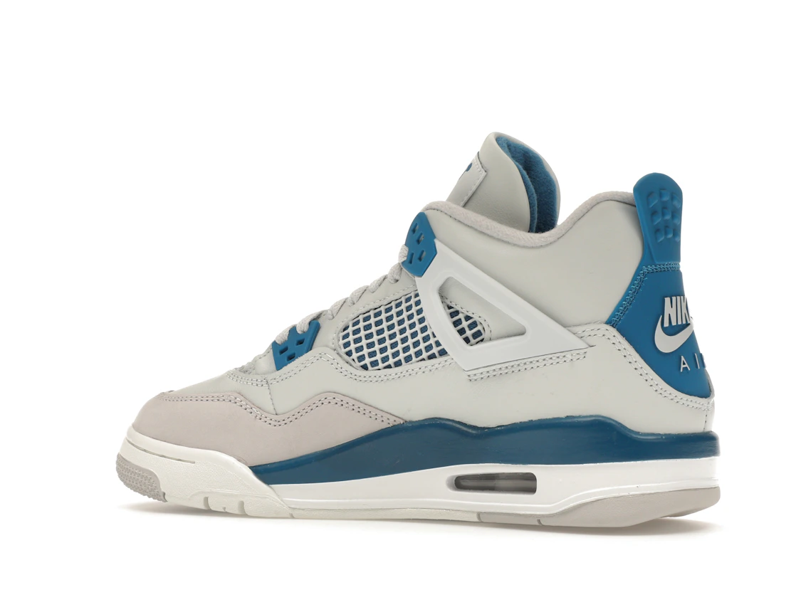 Vue 22 de Jordan 4 Retro Military Blue (2024) (GS)
