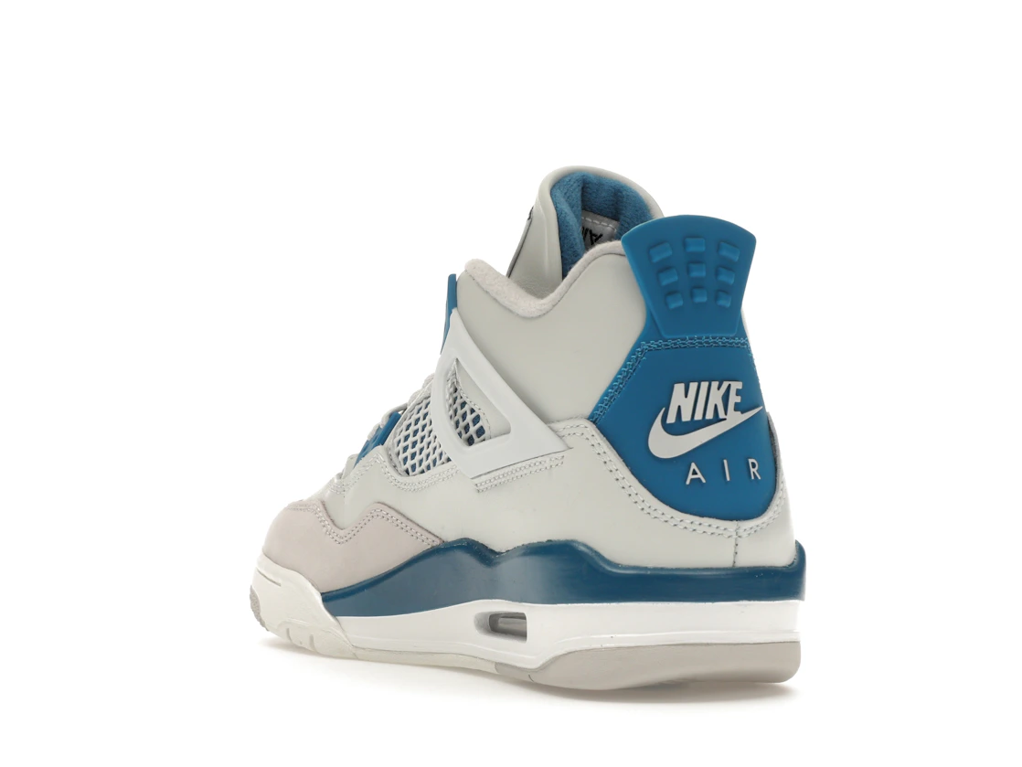 Vue 25 de Jordan 4 Retro Military Blue (2024) (GS)