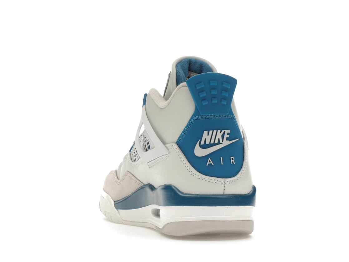 Vue 26 de Jordan 4 Retro Military Blue (2024) (GS)