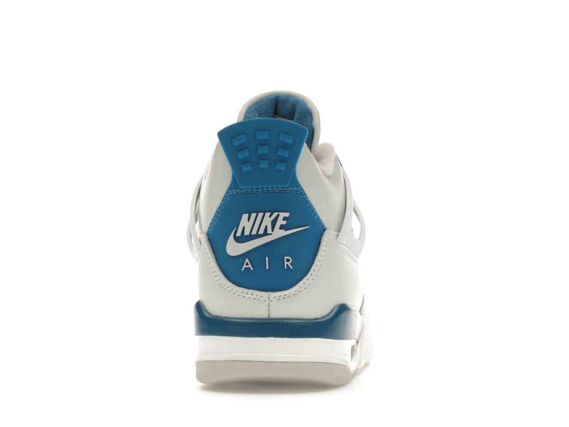 Vue 28 de Jordan 4 Retro Military Blue (2024) (GS)