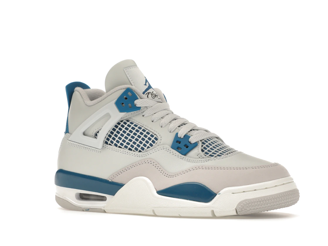 Vue 4 de Jordan 4 Retro Military Blue (2024) (GS)