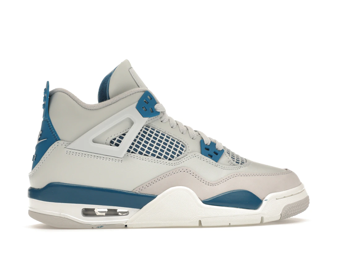 Vue 36 de Jordan 4 Retro Military Blue (2024) (GS)