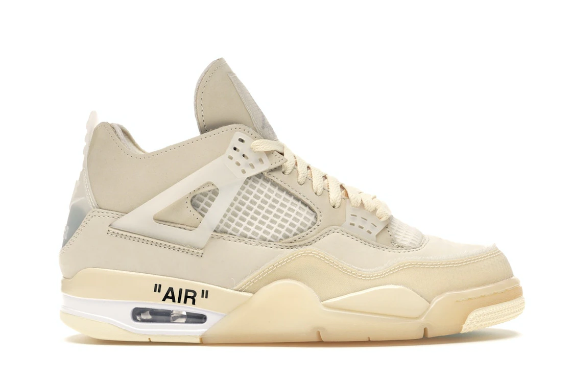 Vue 1 de Jordan 4 Retro Off-White Sail 