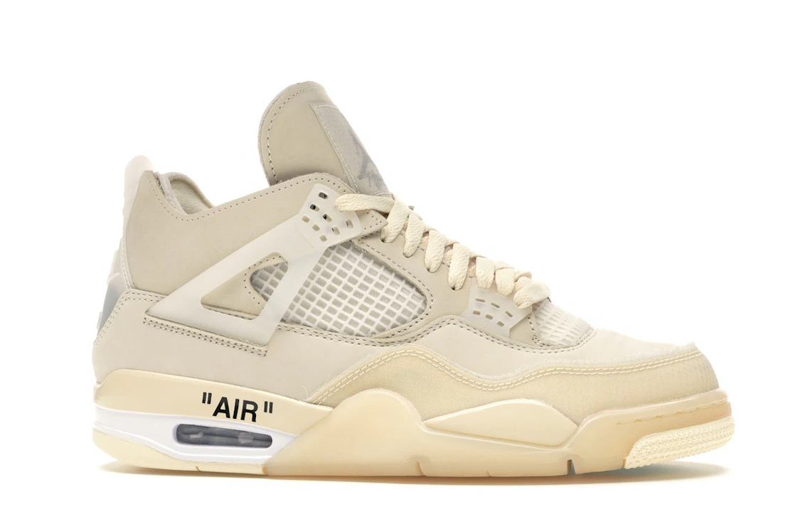 Vue 2 de Jordan 4 Retro Off-White Sail 