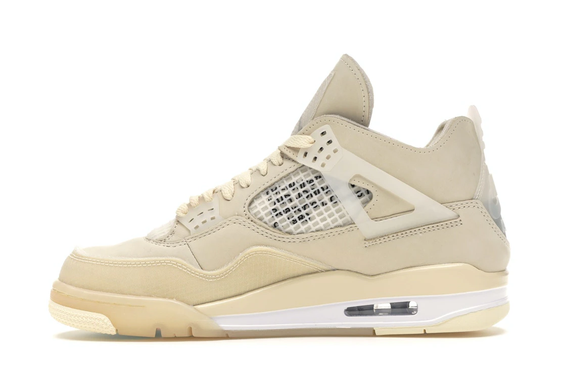 Vue 19 de Jordan 4 Retro Off-White Sail 