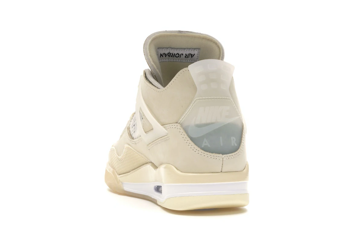 Vue 26 de Jordan 4 Retro Off-White Sail 