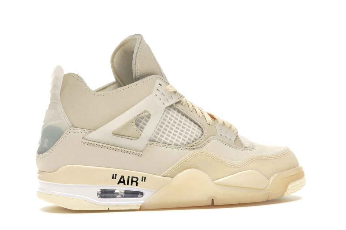 Vue 35 de Jordan 4 Retro Off-White Sail 
