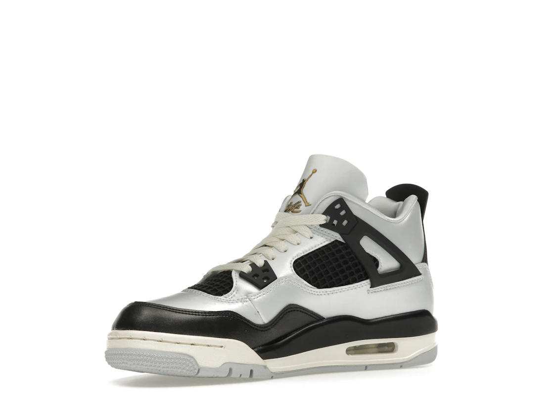 Vue 16 de Jordan 4 Retro Platinum Gold (GS)
