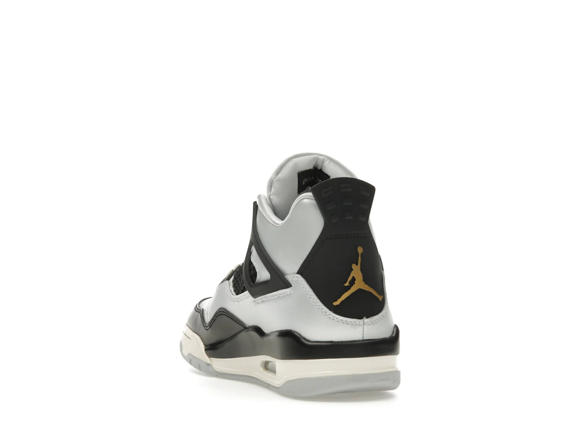 Vue 26 de Jordan 4 Retro Platinum Gold (GS)