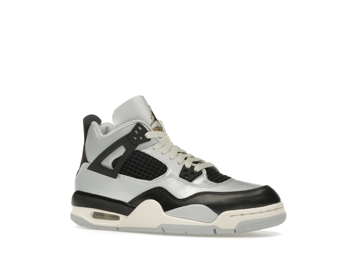 Vue 4 de Jordan 4 Retro Platinum Gold (GS)