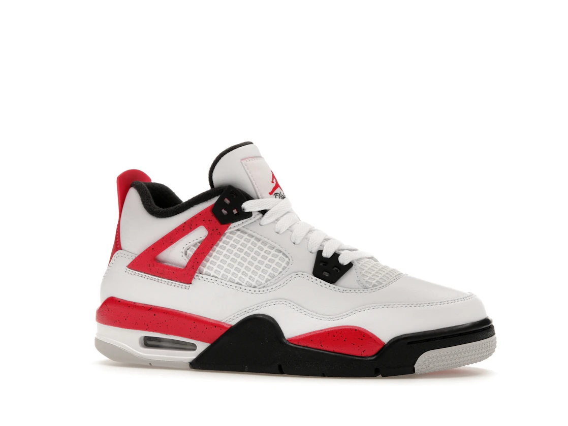 Vue 3 de Jordan 4 Retro Red Cement (GS)