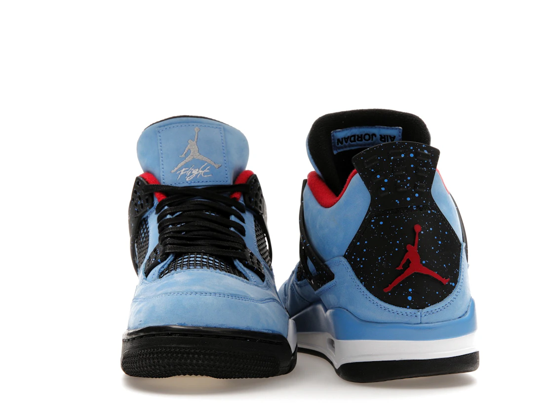 Vue 27 de Jordan 4 Retro Travis Scott Cactus Jack