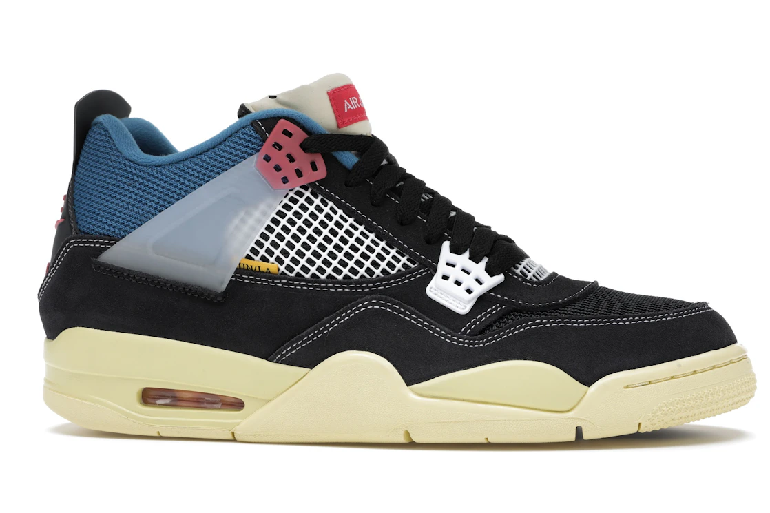Vue 2 de Jordan 4 Retro Union Off Noir