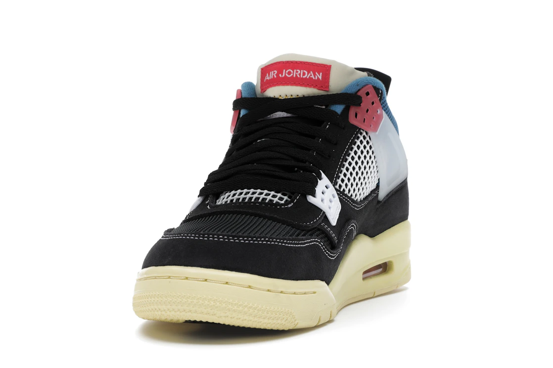Vue 12 de Jordan 4 Retro Union Off Noir