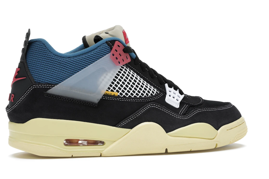 Vue 35 de Jordan 4 Retro Union Off Noir
