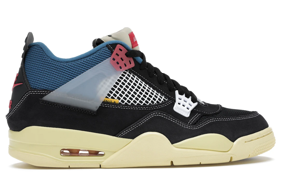 Vue 36 de Jordan 4 Retro Union Off Noir